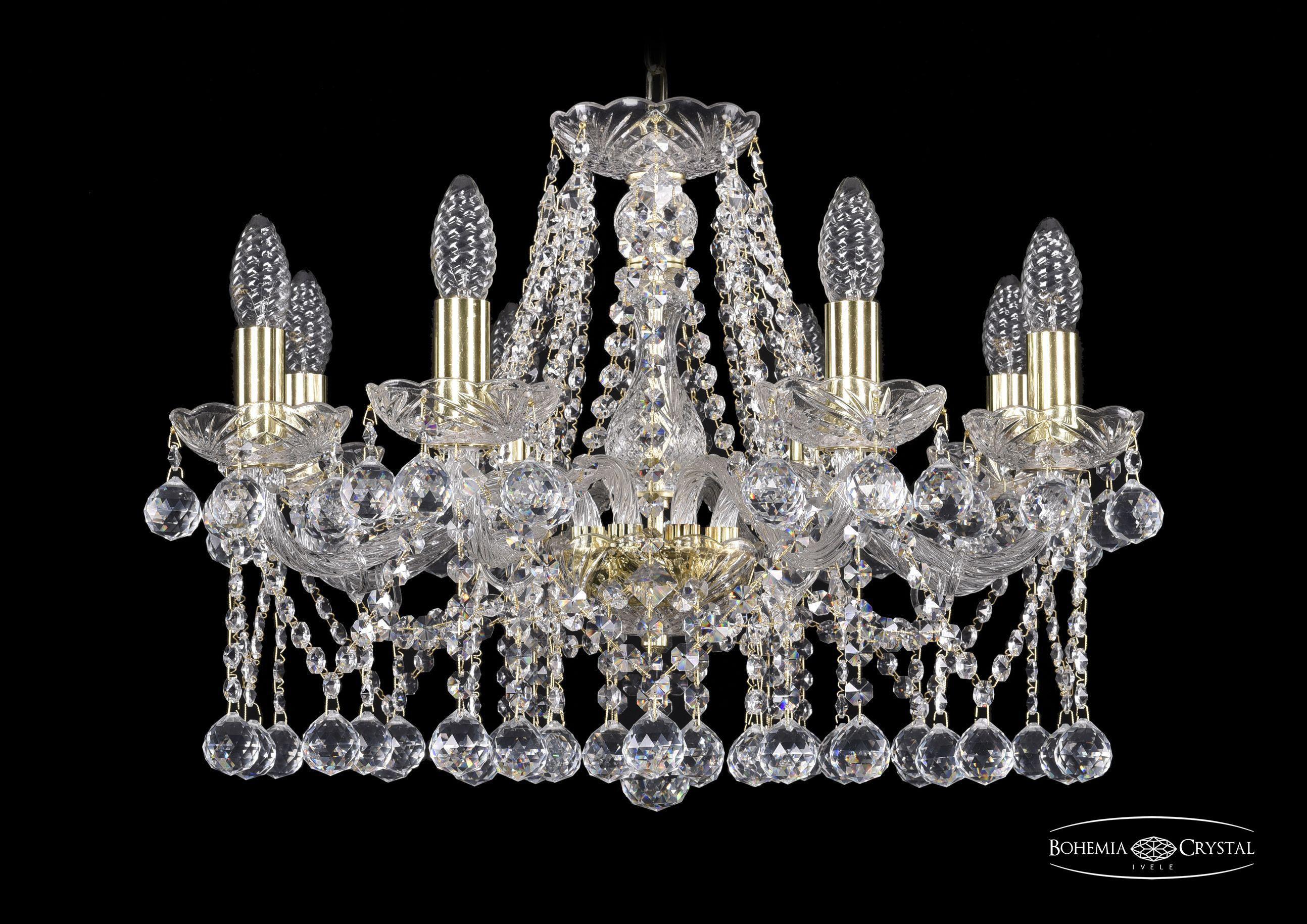 

Подвесная люстра Bohemia Ivele Crystal 1413/8/200/G/Balls