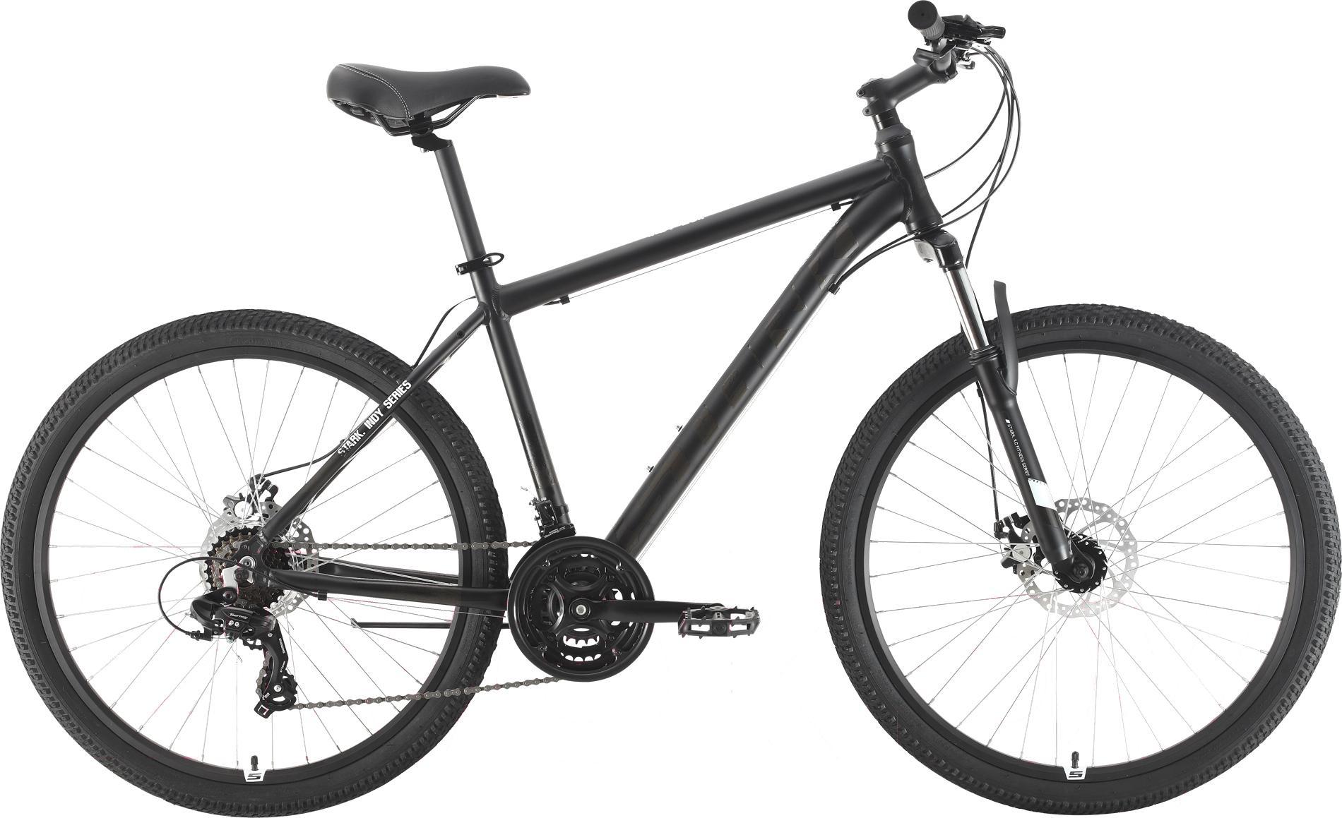 

Велосипед Stark Indy 26.1 D Shimano 2021 18' чёрный, Indy 26.1 D Shimano 2021 18'