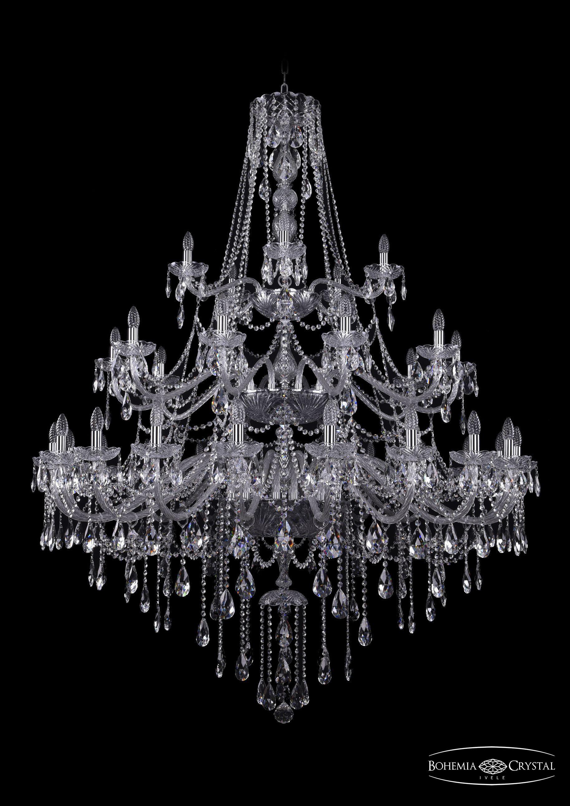 

Подвесная люстра Bohemia Ivele Crystal 1415/20+10+5/530/3d/Ni