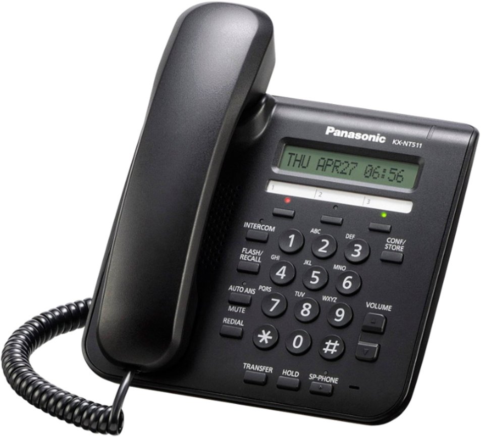 

Проводной телефон Panasonic KX-NT511PRUB (черный), KX-NT511PRUB