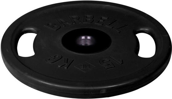 

Диск для штанги MB Barbell олимпийский с ручками d 51 мм 15,0 кг черный [1195], олимпийский с ручками d 51 мм 15,0 кг