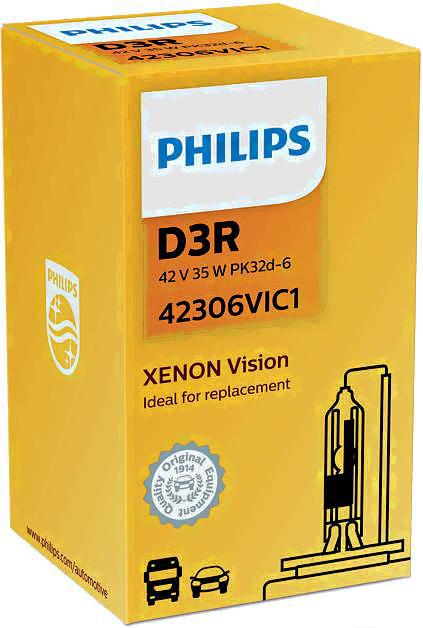 

Автомобильная лампа Philips D3R Xenon Vision 42306VIC1, D3R Xenon Vision 42306VIC1