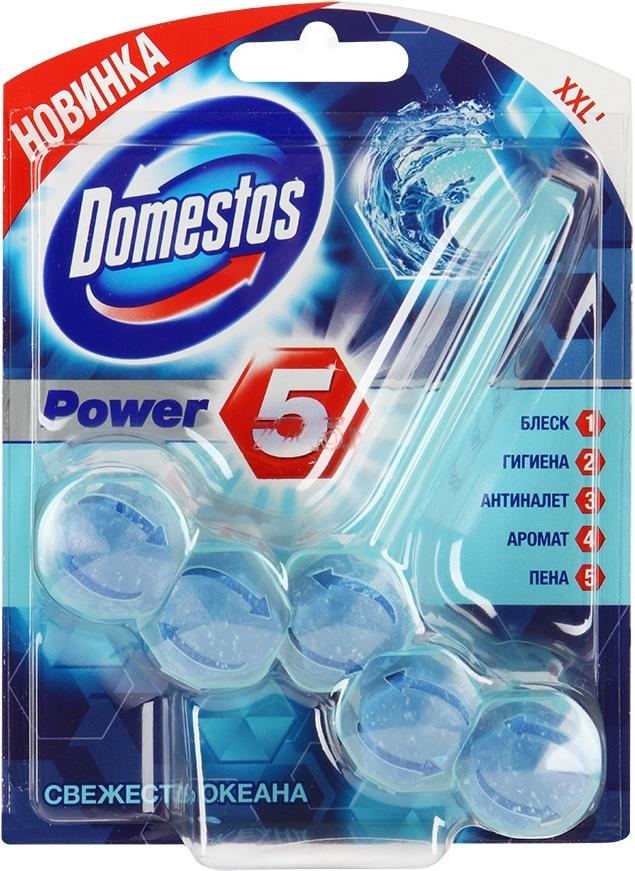 

Чистящее средство для унитаза Domestos Power 5. Свежесть океана 55г, Power 5. Свежесть океана 55г