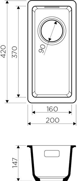 

Кухонная мойка Omoikiri Kata 20-U-CA Artgranit карамель [4993371], Kata 20-U-CA Artgranit