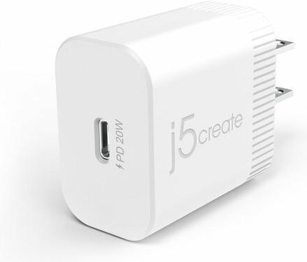 

Сетевое зарядное устройство j5create 20W PD USB-C Wall Charger [JUP1420], 20W PD USB-C Wall Charger