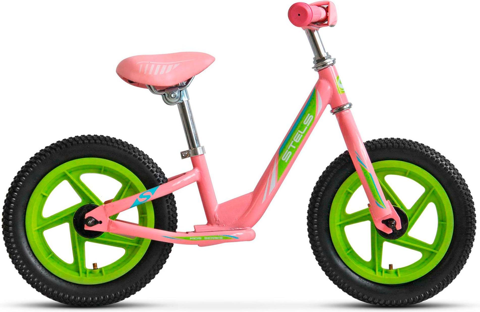 

Беговел Stels Powerkid Girl 12'' V020 One size розовый/зеленый, Powerkid Girl V020 12"