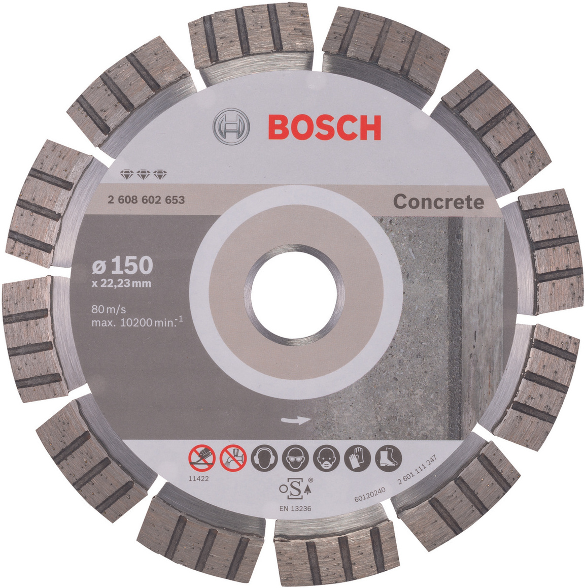 

Алмазный диск Bosch Best for Concrete 150-22.23 [2.608.602.653], Алмазный диск Bosch Best for Concrete 150-22.23 2.608.602.653