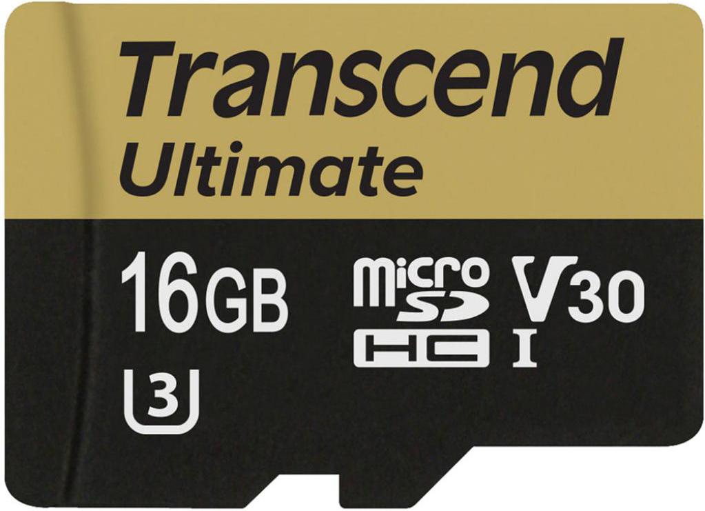 

Карта памяти Transcend 16GB microSDXC Class 10 UHS-I U1 V30 R95 [TS16GUSD500S], Флеш microSD 16GB microSDHC Class 10 UHS-I U-3, V30, (SD адаптер), MLC