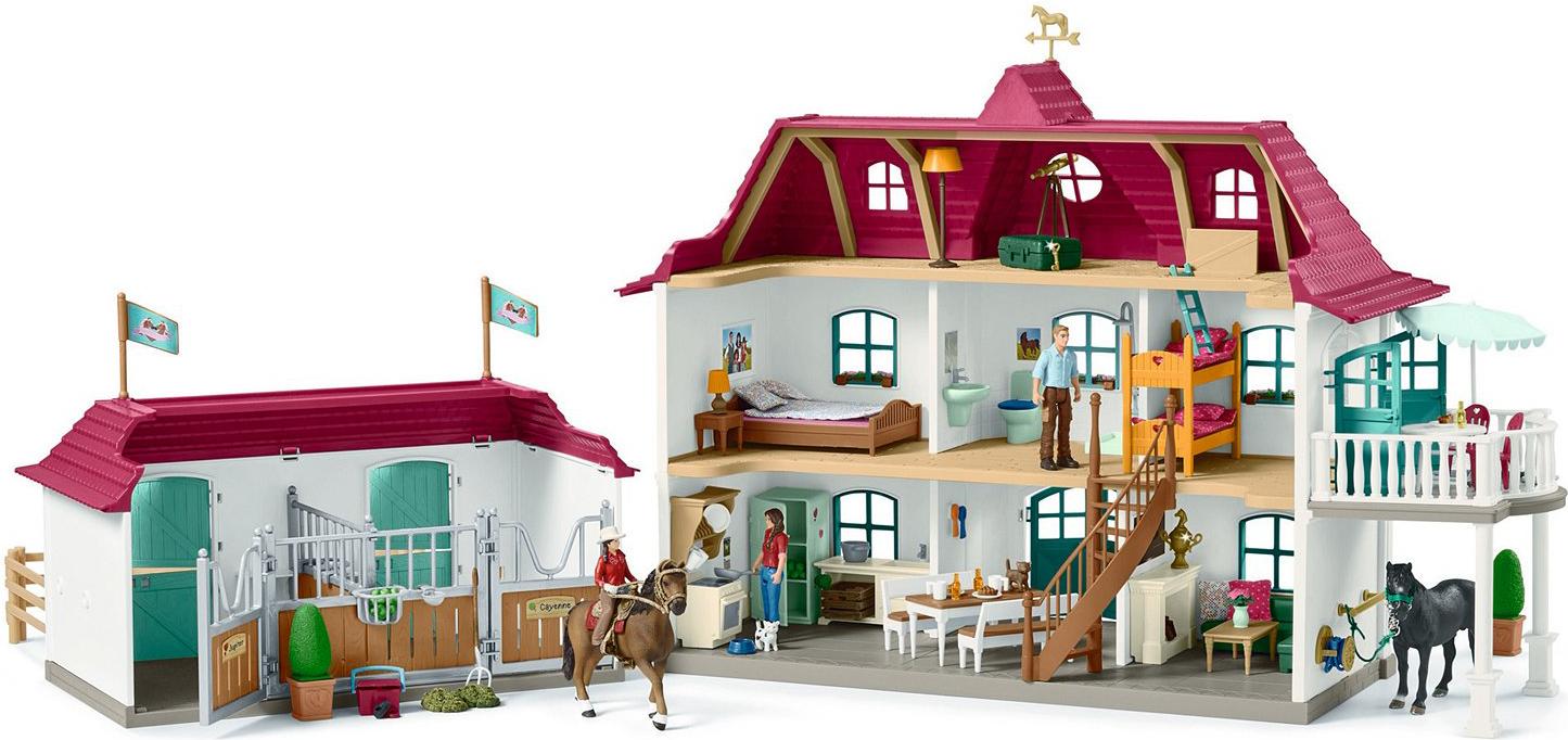 

Игрушка Schleich Большой конный двор с жилым домом и конюшней [42416], Большой конный двор с жилым домом и конюшней