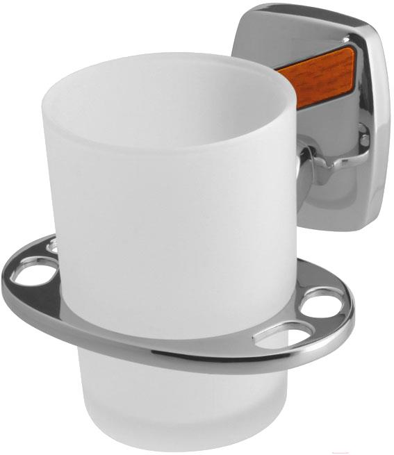 

Стакан для ванной Bisk 79731 хром/дерево, 79731