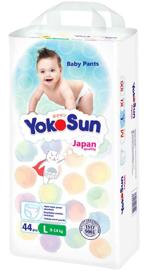 

Детские подгузники YokoSun L от 9 до 14кг (44шт)