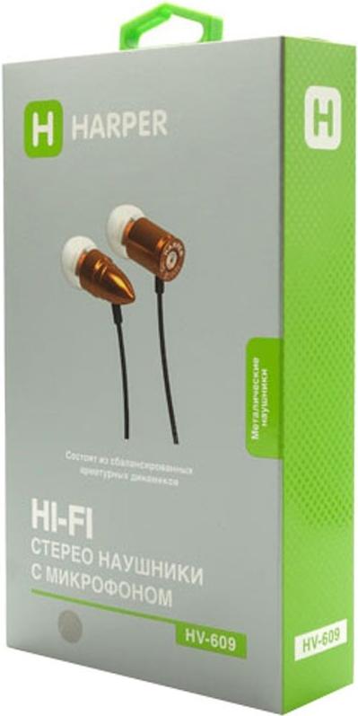 

Наушники внутриканальные Harper HV-609 Bronze, HV-609 Bronze