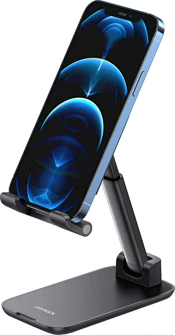 

Подставка для смартфона Ugreen LP373 (20435), Подставка UGREEN LP373-20435, настольная, для устройств 4-7,2, складная, регулировка высоты, пластиковая, Black (UGREEN Foldable Phone Stand LP373 (Black) (20435))