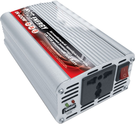 

Автомобильный инвертор AVS 12/220V IN-600W