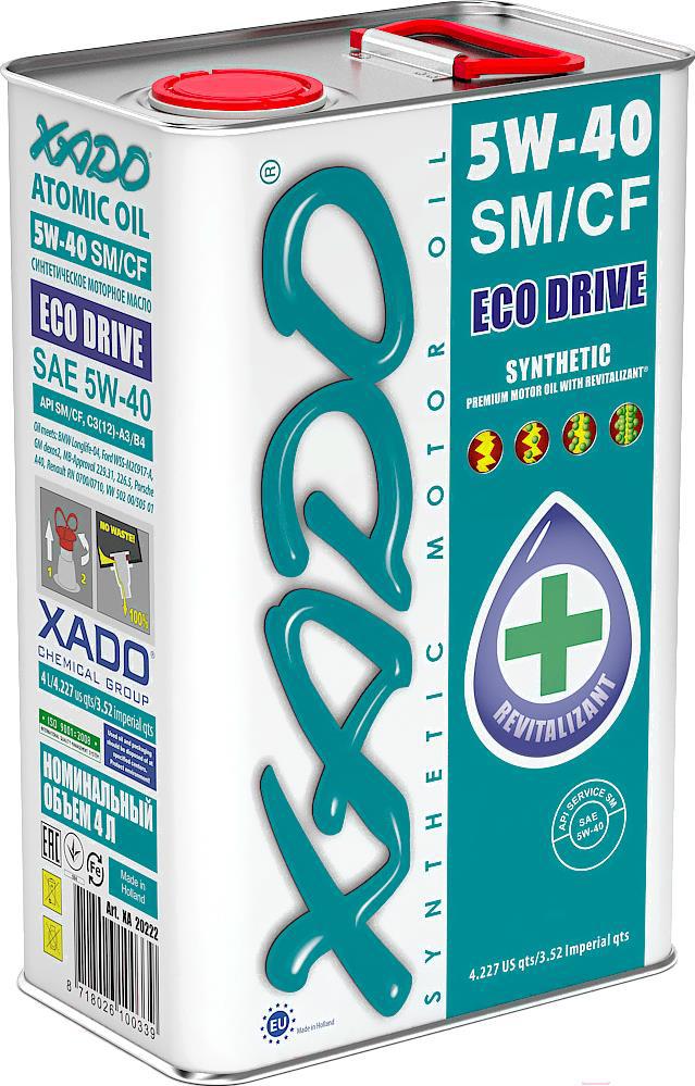 

Моторное масло Xado Atomic Oil 5W40 SM/CF 5л [XA 20322], Atomic Oil 5W40 SM/CF 5л