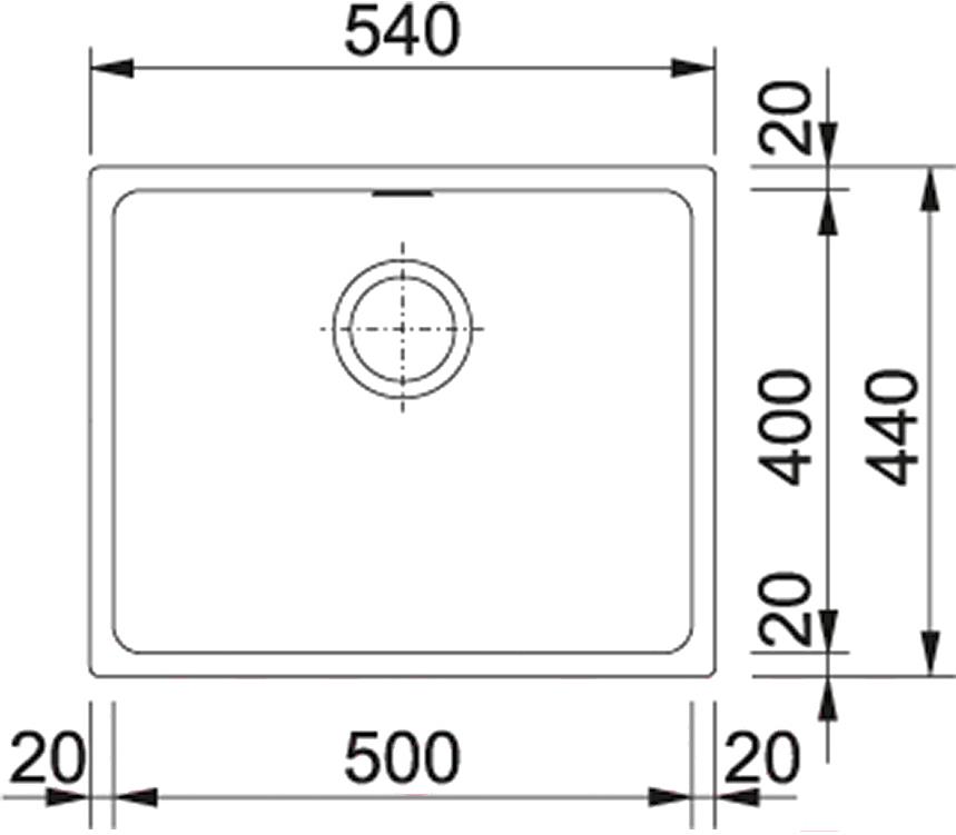 

Кухонная мойка Franke KBG 110-50 сахара [125.0023.811], KBG 110-50