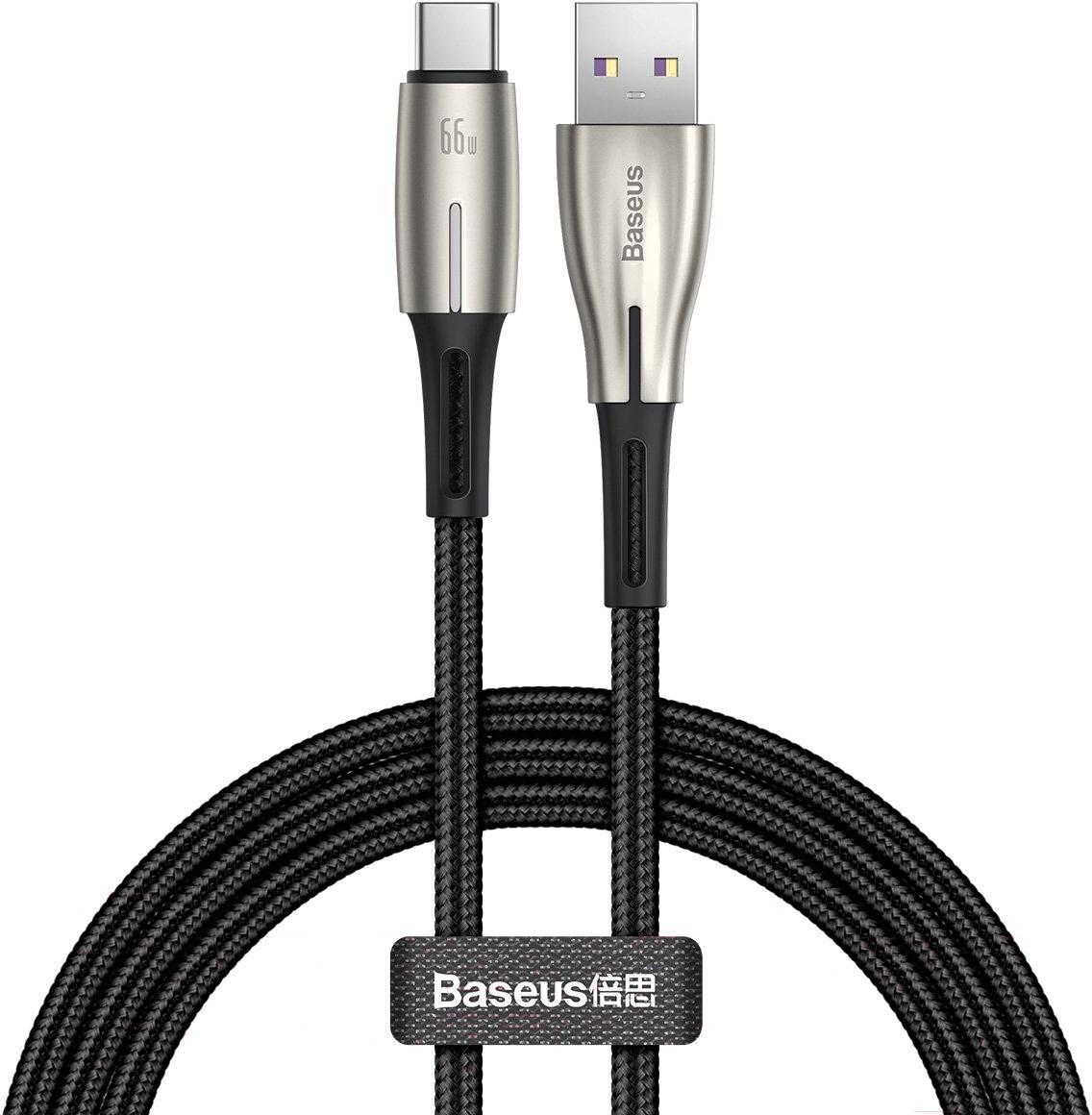 

Кабель Baseus CATSD-N01 Water Drop-shaped Lamp Super Charge Cable USB to Type-C 66W 2m Black, Кабель Baseus CATSD-N01 Water Drop-shaped Lamp Super Charge Cable USB to Type-C 66W 2m Black (Baseus Water Drop-shaped Lamp Super Charge Cable USB For Type-C 66W