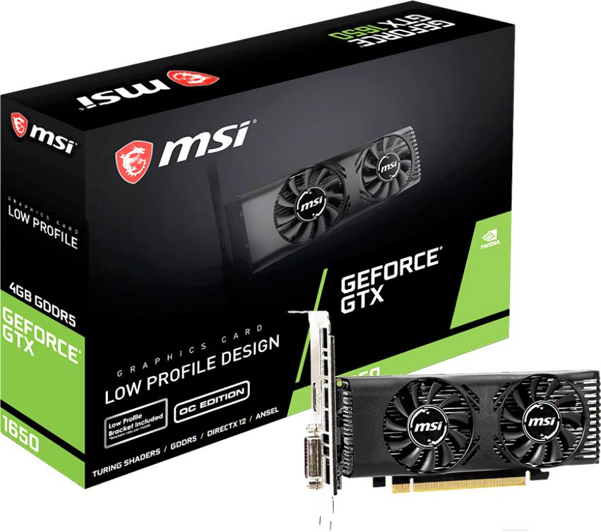 

Видеокарта MSI GTX 1650 4GT LP