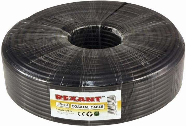 

Кабель Rexant RG-6U+CU 75 Ом 100м OUTDOOR [01-2222], Кабель Rexant RG-6U+CU 75 Ом 100м OUTDOOR 01-2222