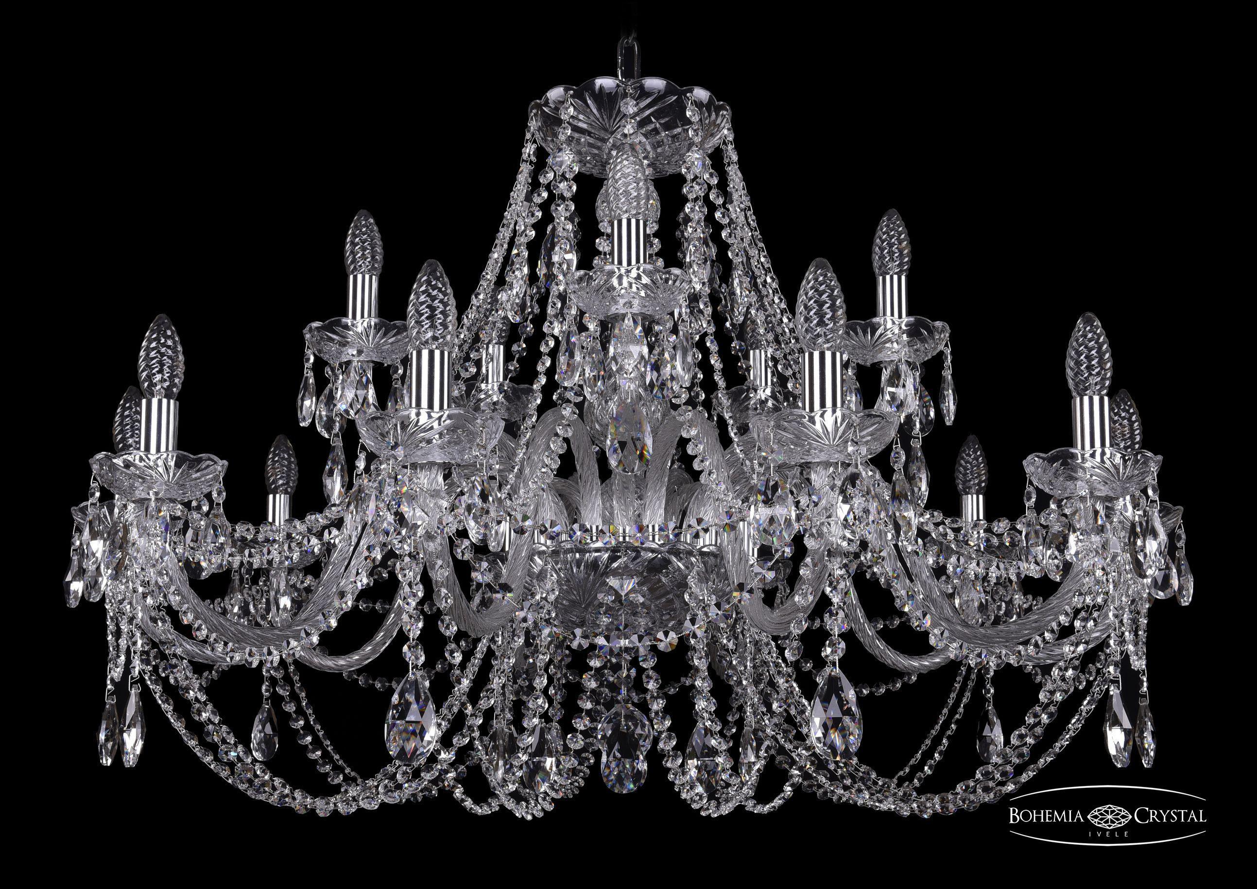 

Подвесная люстра Bohemia Ivele Crystal 1406/10+5/360/Ni