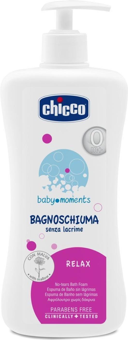 

Детская пена для ванны Chicco Baby Moments Relax без слез 500 мл 340728400 [00002837200000], Baby Moments Relax без слез 500 мл 340728400