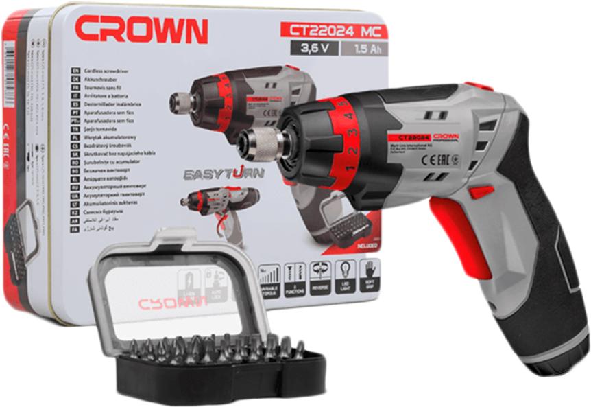 

Аккумуляторная отвертка Crown CT22024 MC, Электроотвертка Crown CT22024 MC