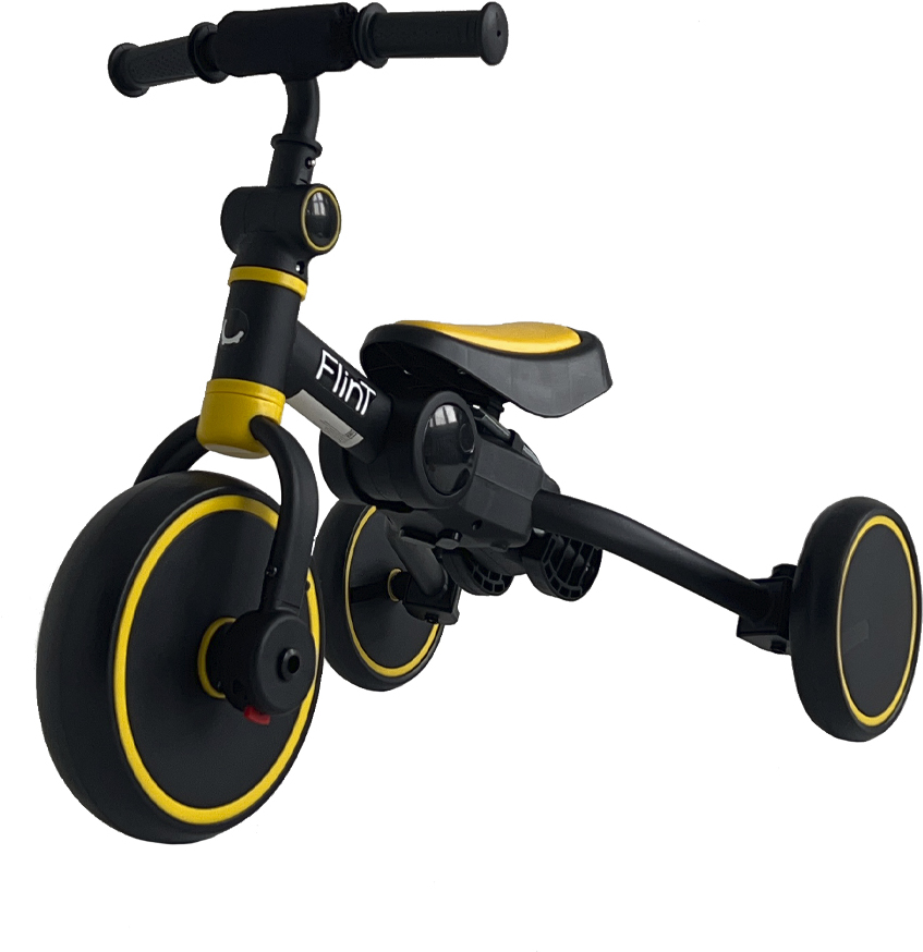 

Беговел-велосипед Bubago Flint BG-F-3 Black-Yellow