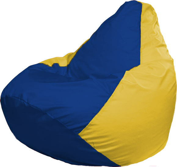 

Кресло-мешок Flagman Груша Медиум синий/желтый [Г1.1-128], Бескаркасное кресло Flagman Груша Медиум Г1.1-128 синий/желтый