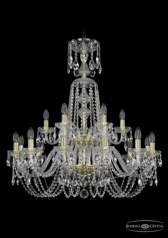 

Подвесная люстра Bohemia Ivele Crystal 1402/12+6/300/XL-91/2d/G