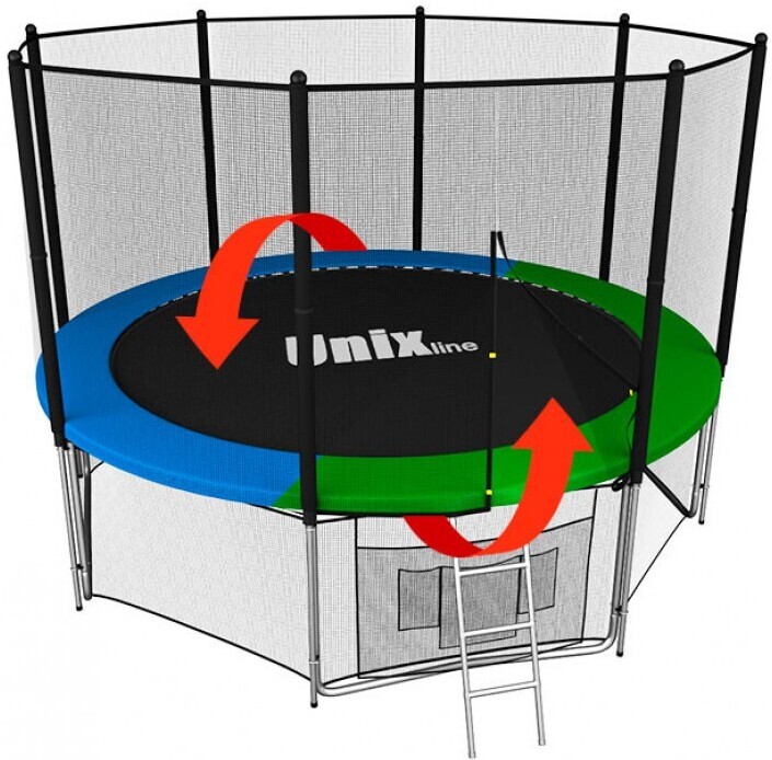 

Батут Unix line outside Classic 12 ft с защитной сеткой и лестницей, Батут Unix line 12 ft Classic outside TRUCL12OUT