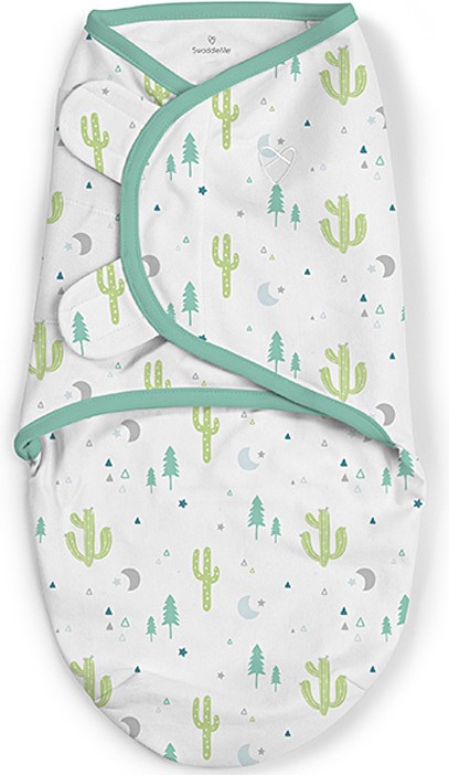

Конверт детский Summer Infant Swaddleme S/M белый/кактусы