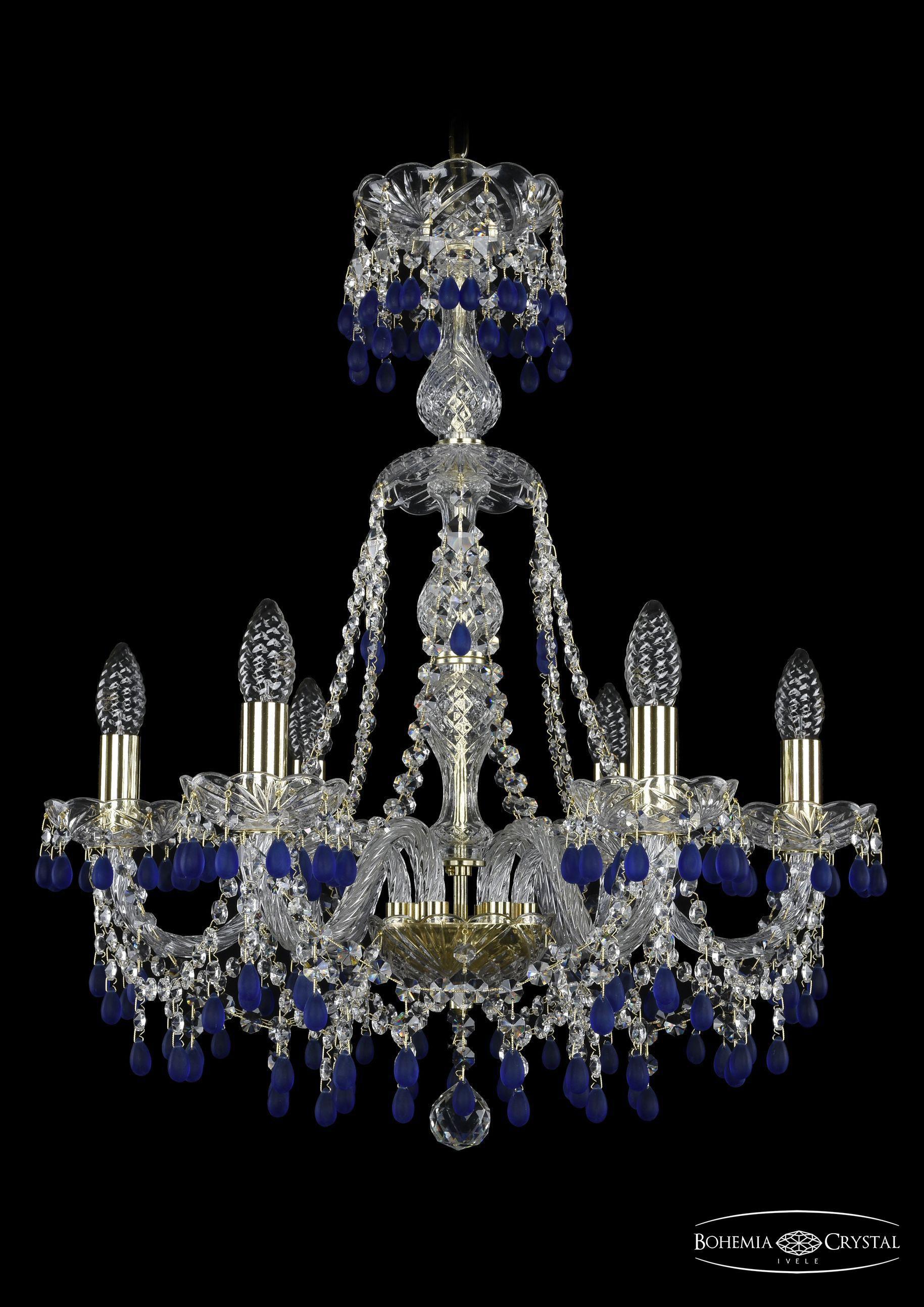 

Подвесная люстра Bohemia Ivele Crystal 1410/6/195/XL-66/G/V3001