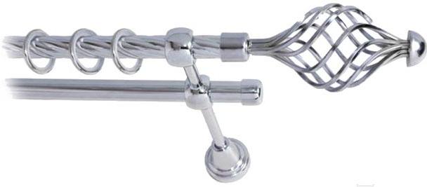 

Карниз Lm Decor Вираж 098 2р витой 3м хром, Вираж 098 2р витой 16мм 3.0м