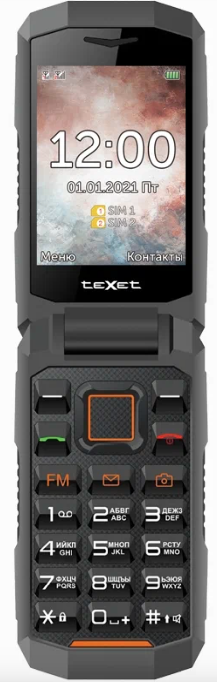

Мобильный телефон TeXet TM-D411 черный (24167)