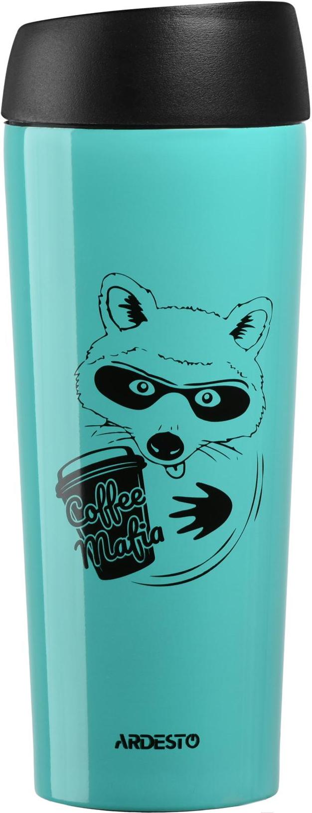 

Термокружка Ardesto Coffee Time Raccon голубой [AR2645DTB], Coffee Time Raccon