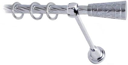 

Карниз Lm Decor Византия 066 1р витой 3.6м хром, Византия 066 1р витой 16мм 3.6м