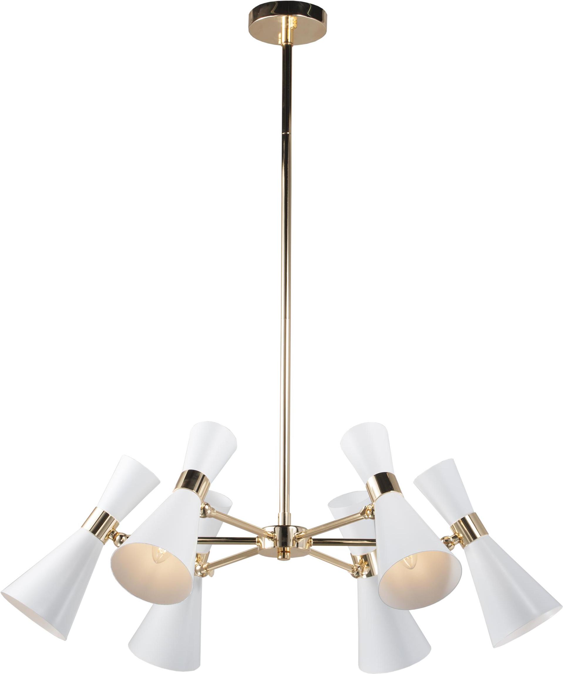 

Люстра на штанге Lightstar MD8506/6A DUMO 6х40W E14 (в комплекте) белый матовый/золото [816066]