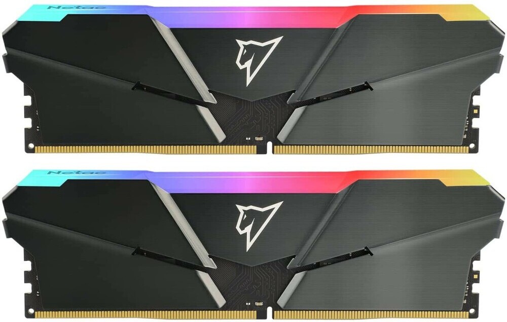 

Оперативная память Netac DDR IV 16Gb KiTof2 PC-25600 3200MHz [NTSRD4P32DP-16E], Оперативная память Netac Shadow RGB 2x8GB DDR4 PC4-25600 (NTSRD4P32DP-16E)