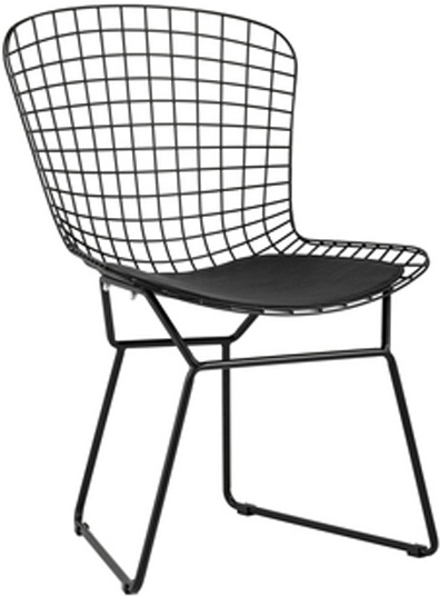 

Стул Stool Group Bertoia черный/с черной подушкой [BTY-18-P6 BL/BL], Стул Stool Group Bertoia BTY-18-P6 BL/BL черный/с черной подушкой