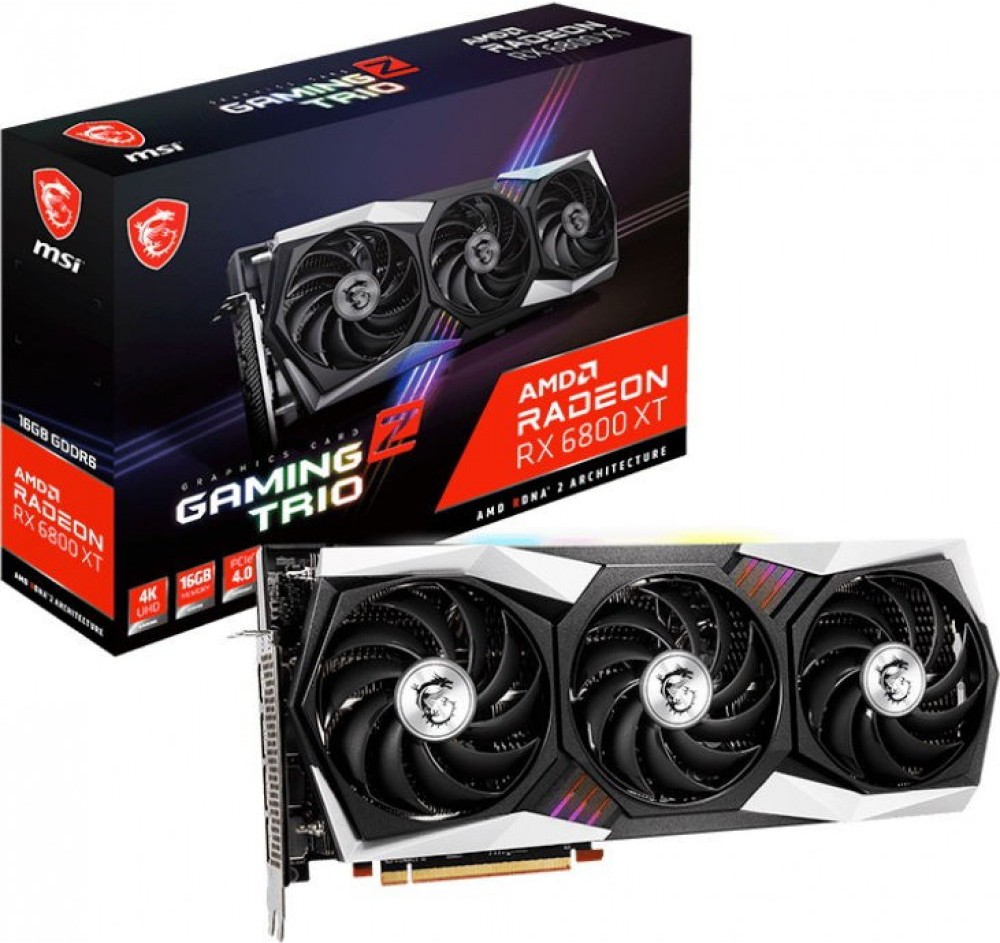 

Видеокарта MSI RX6800XT GAM Z TRIO 16G, Видеокарта MSI Radeon RX 6800 XT Gaming Z Trio 16G