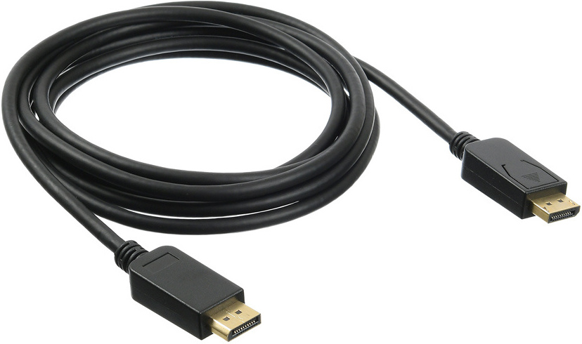 

(Buro v 1.2 DisplayPort (m)/DisplayPort (m) 2м. Позолоченные контакты черный (BHP DPP_1.2-2))