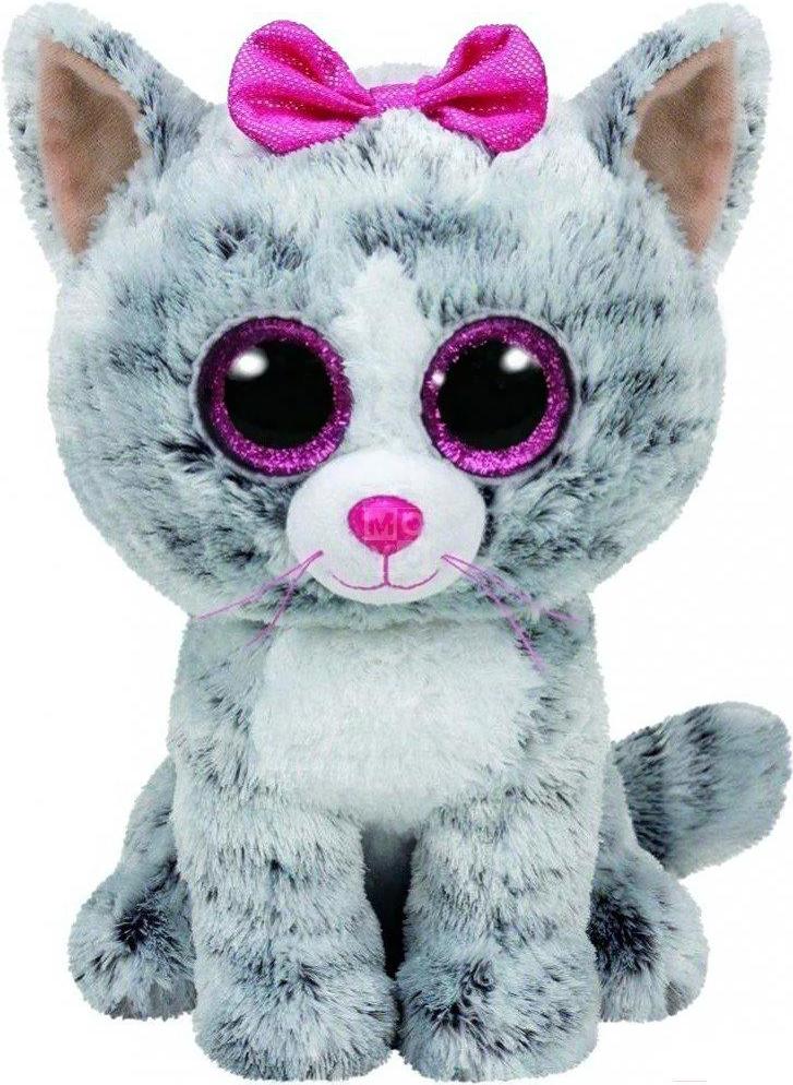 

Мягкая игрушка TY Beanie Boo's Кошка Kiki серый, Beanie Boo's Кошка Kiki