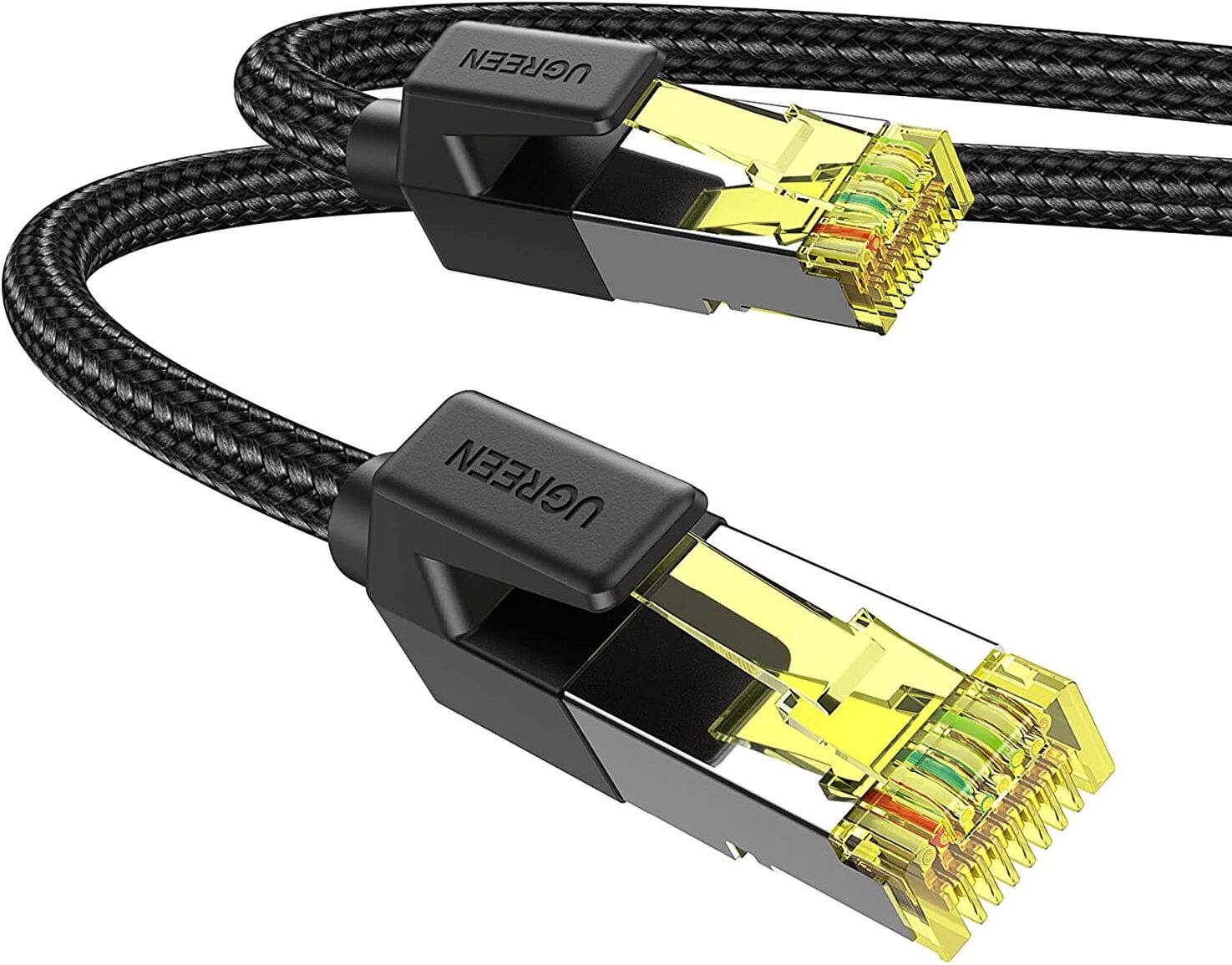 

Кабель UGREEN NW150-80422, сетевой CAT7, экранированный, в оплётке, 1.5m