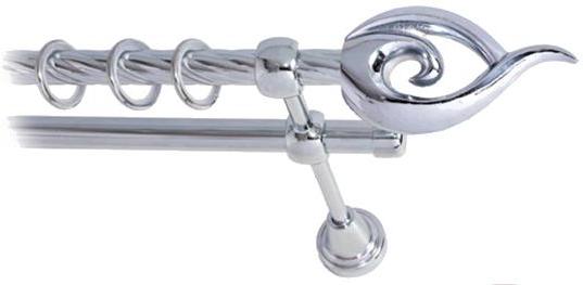 

Карниз Lm Decor Наутилус 012 2р витой 4м хром, Наутилус 012 2р витой 16мм 4.0м