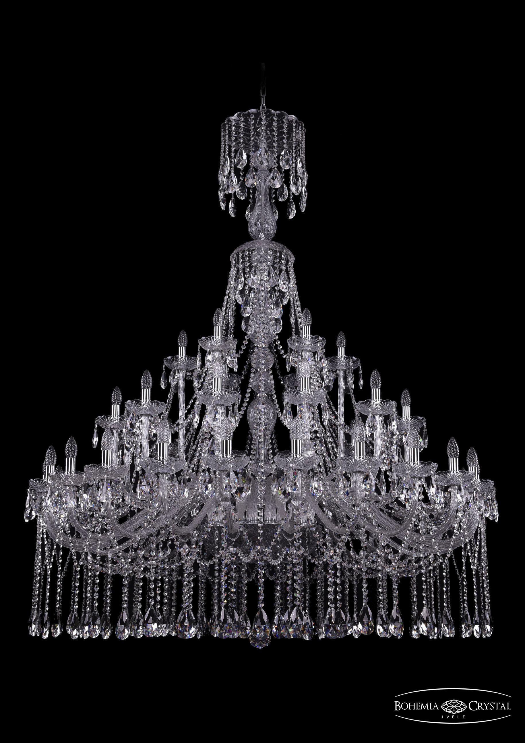 

Подвесная люстра Bohemia Ivele Crystal 1413/24+12+6/530/XL-176/Ni