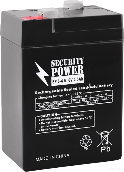 

Аккумулятор для ИБП Security Power SP 12-4,5 12V/4.5Ah