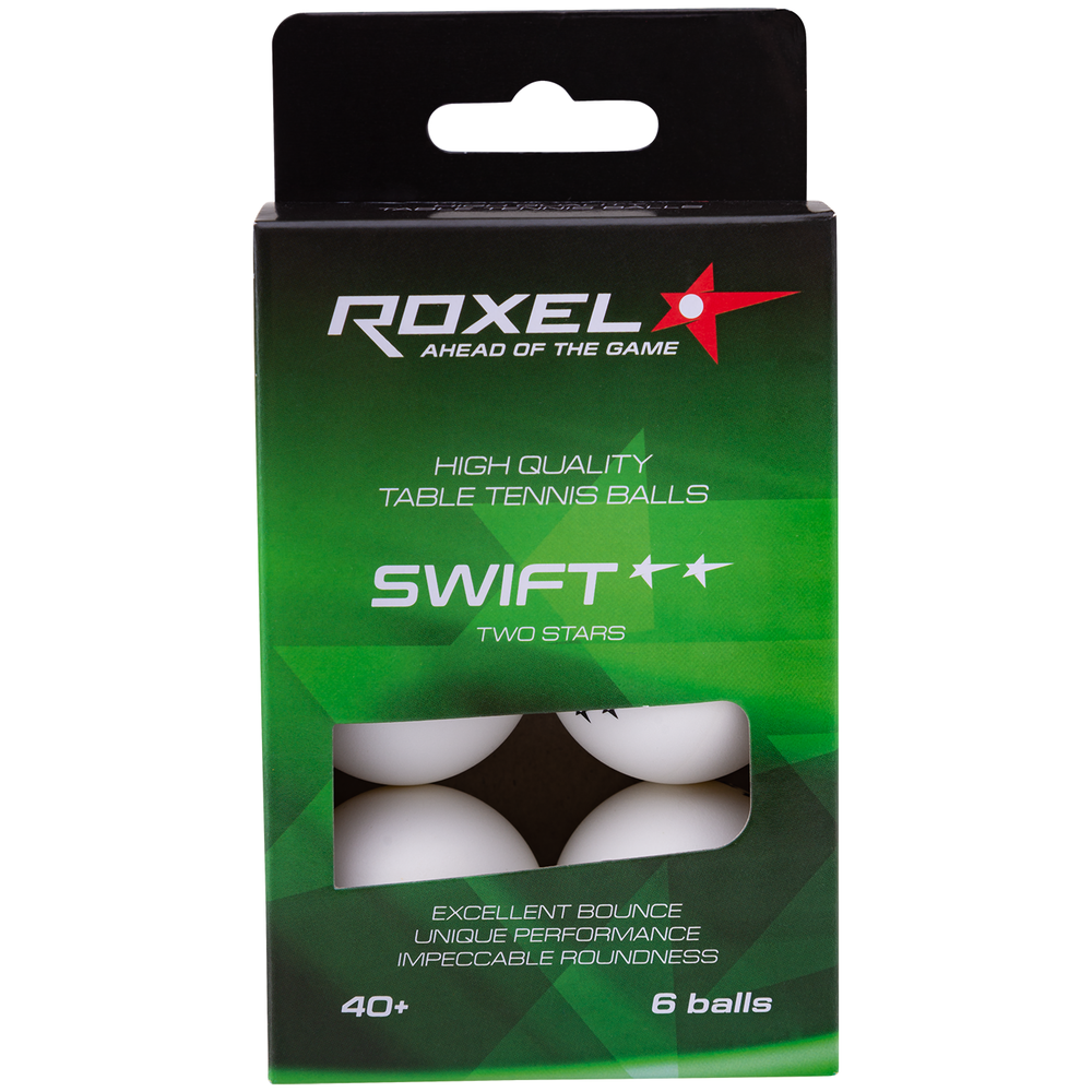 

Мячи для настольного тенниса Roxel 2* Swift 6шт белый