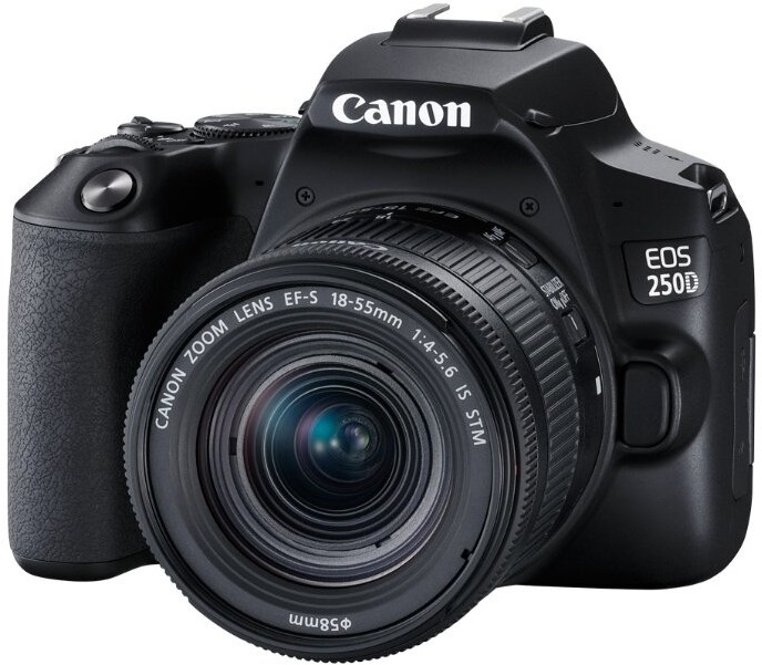 

Фотоаппарат Canon EOS 250D Kit EF-S 18-55mm IS STM черный [3454C002], Фотоаппарат Canon EOS 250D Kit 18-55 IS STM (черный)