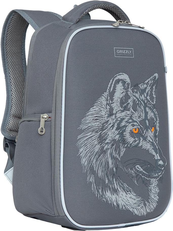

Школьный рюкзак Grizzly RB-153-4 серый, RB-153-4