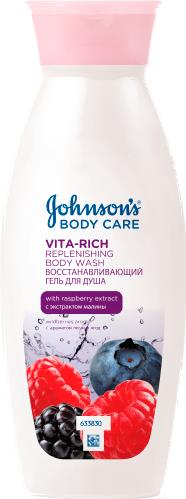 

Гель для душа Johnson's Vita Rich восстанавливающий с экстрактом малины (250мл), Vita Rich восстанавливающий с экстрактом малины 250мл